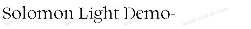 Solomon Light Demo字体转换 Solomon Light Demo字体转换